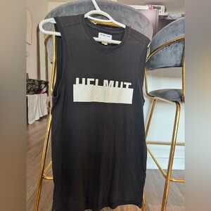 Helmut Lang Black Graphic Tank - S